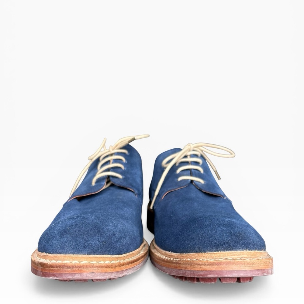Beckett Simonon Blue Suede Derby Shoes | Lug Sole | Size 12 | Good Condition - Picture 4 of 13